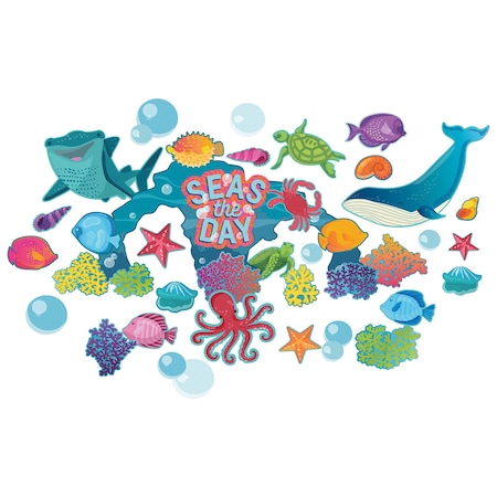 Eureka Seas the Day Bulletin Board Set, 42-Piece Set 847844